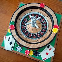 Casino roulette cake