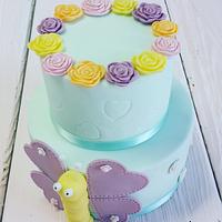 Birthday Cake with butterfly