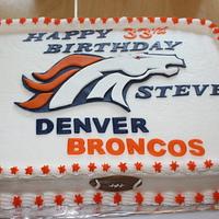 Denver Broncos Birthday Cake