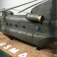 Huge Chinook helicopter cake