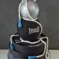 Workout Weights Groom's Cake