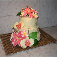 Tropical Flowers Cake