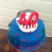 Jaws 40th Birthday Cake