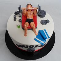 Gym Body Builder 21st Cake