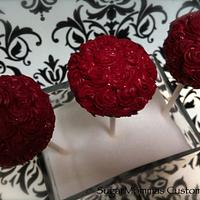 Valentine's Day Rosette Cake Pops
