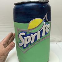 Sprite can with checkerboard inside