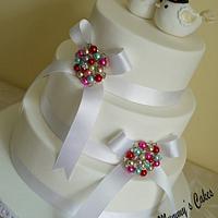 Libby Lovebirds 3 Tier Wedding Cake
