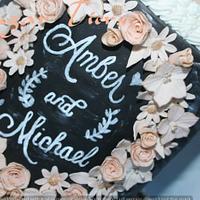 chalkboard wedding cake 