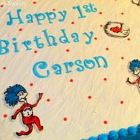 Dr. Seuss 1st Birthday Cake
