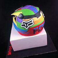 Motocross Helmet Cake