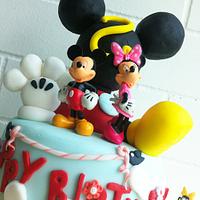 Mickey Mouse clubhouse theme 2 tier birthday cake