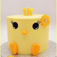 Litle chick birthday cake