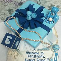 A christening cake..