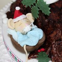 Cute Mice Christmas Cake