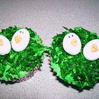 Easter Cupcakes - Grass Themed