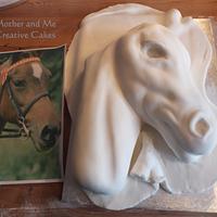 Making a carved 3-d Horse's Head Cake