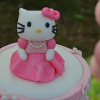 Hello Kitty Cake w/ matching cupcakes