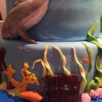 Deep sea diving cake