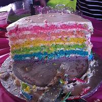 Rainbow Chevron Cake