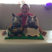 Leeds rhino's wedding cake