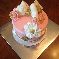 Gold pink cake 