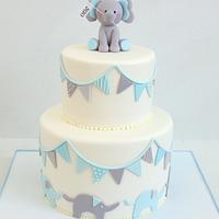 Elephant and Banners First Birthday