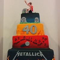 40th birthday Metallica cake