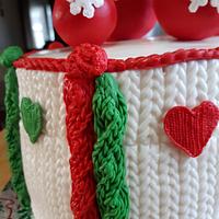 Christmas Knitting Cake