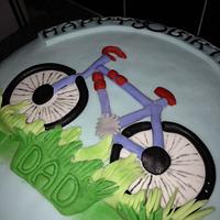 happy 80th birthday cycle cake 