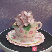 A Cup of Tea with flowers