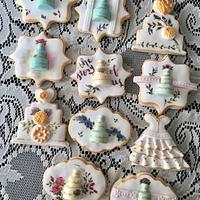 Handpainted wedding cookies