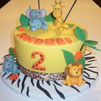 Animal print - birthday cake