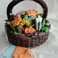 basket full of flowers