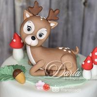 Wood animals cake