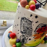 Pride music cake 