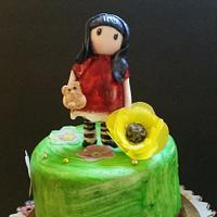 Gorjuss girl cake