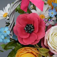 My flowers for Sugarflowers and Cakes in Bloom World Cancer Day