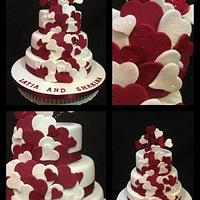 heartilicious wedding style cake