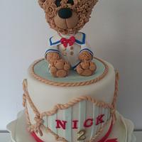 Teddy bear sailor cake 