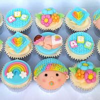rainbow baby shower cakes