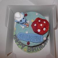 Smurf Birthday Cake