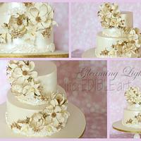 "Gleaming Light"- Two Tier Wedding Cake