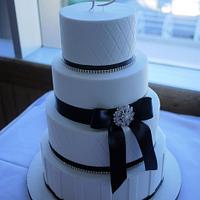 Diamante Quilted Wedding Cake