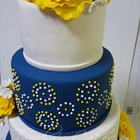 Shweshwe wedding cake 