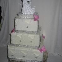 Daffodil Lace Wedding Cake