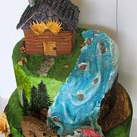 Outdoor Adventures Birthday Cake
