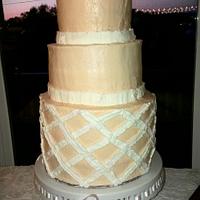 Triple layer, 3 tier wedding cake