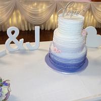 Purple Ombre Wedding Cake