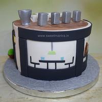 Cafe owner birthday cake