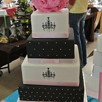 4 Tier Bling Wedding Cake